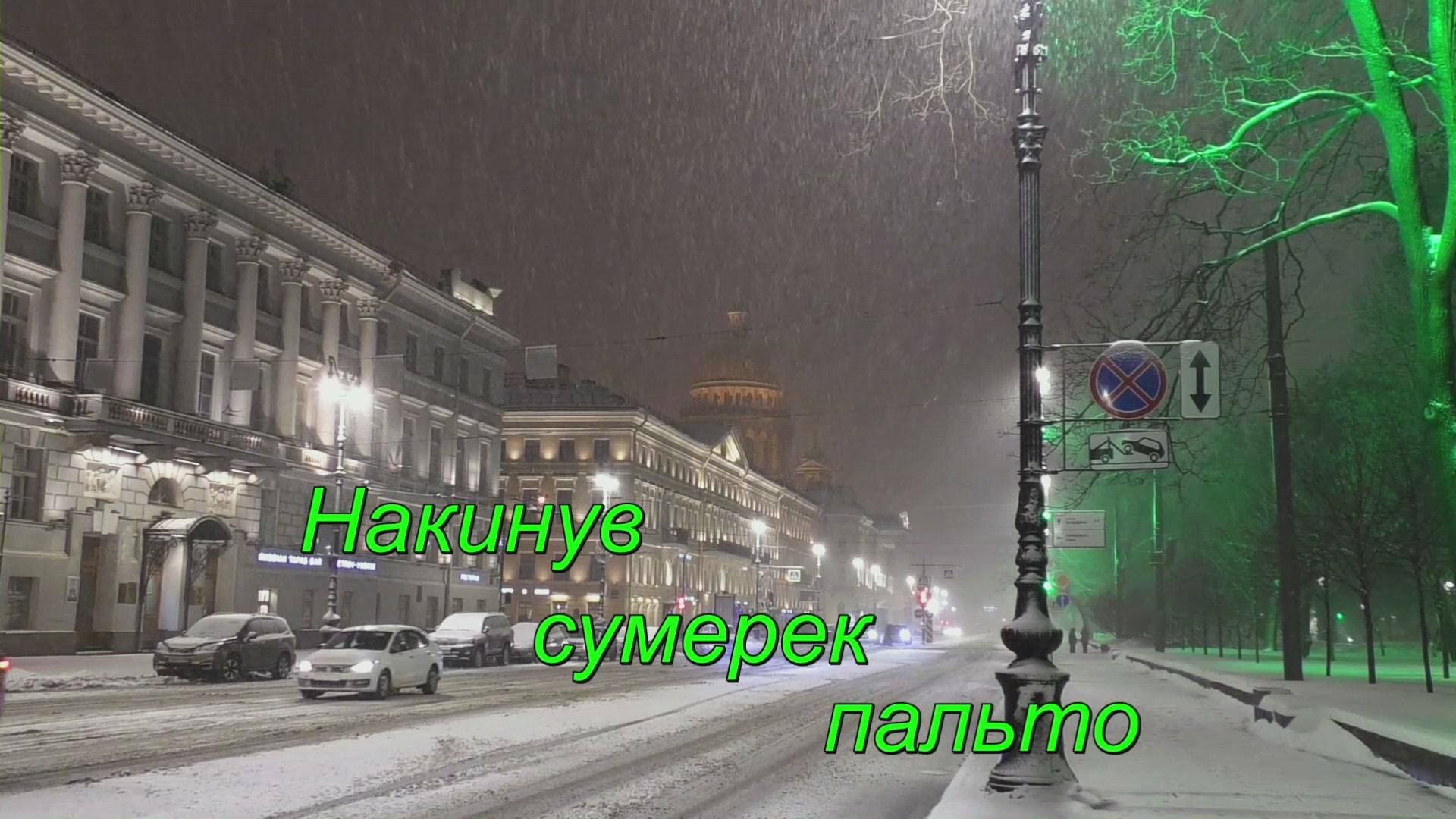 Накинув сумерек пальто