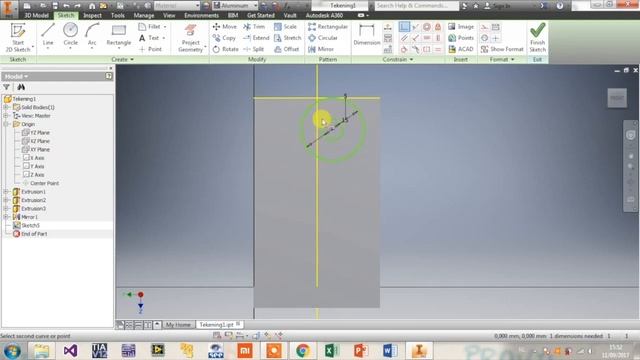 06 - Introduction To Inventor - Coincident And tangent (NL)