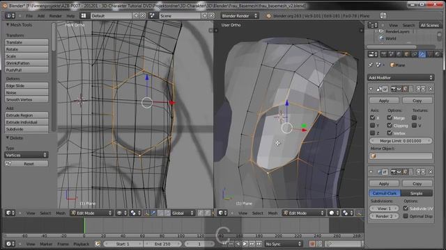 Blender 3D-Charakterworkshop Teil 1 | #17 - Base Mesh Brustkorb & Hüfte