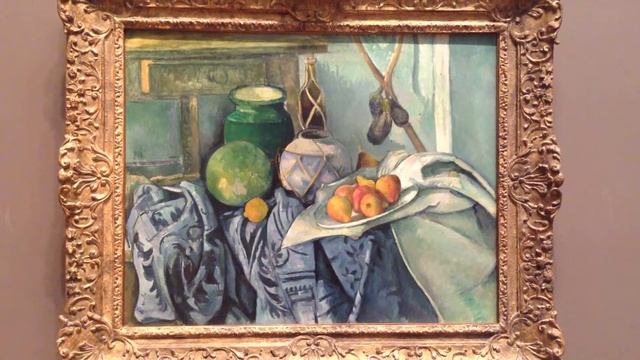 Still Life with a Ginger Jar and Eggplants,1893-94,Paul Cezanne-Натюрморт,1893-94,Поль Сезанн