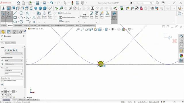 SolidWorks 2022 Tutorial for Beginners #93 | Curve_Pts-Solid Model 40 in SolidWorks-آموزش سالیدورکس