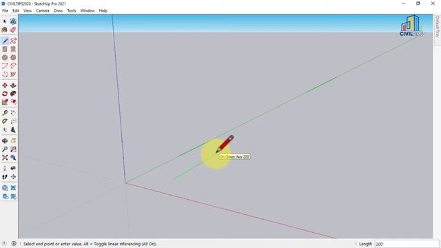 Line Tool - (தமிழ்)Tamil - Part 11 Line Tool Fundamentals / Sketchup Course series