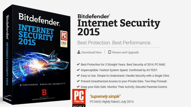 Bitdefender internet security 2015 original