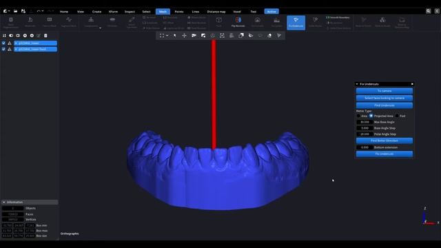 Fix Undercuts in mesh