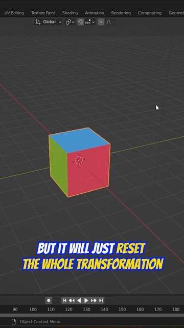 How to CLEAR OUT all transformations in Blender 3.4