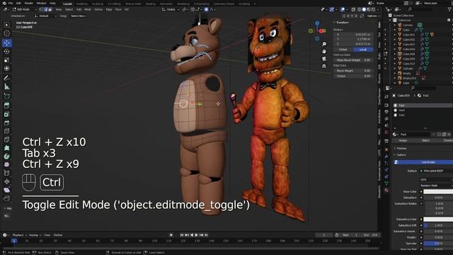 How to Model a FNaF body in blender!! (Freddy)