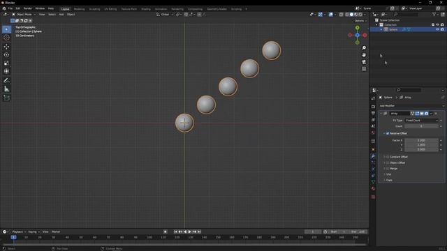 Array Modifier in Blender 3.5.1