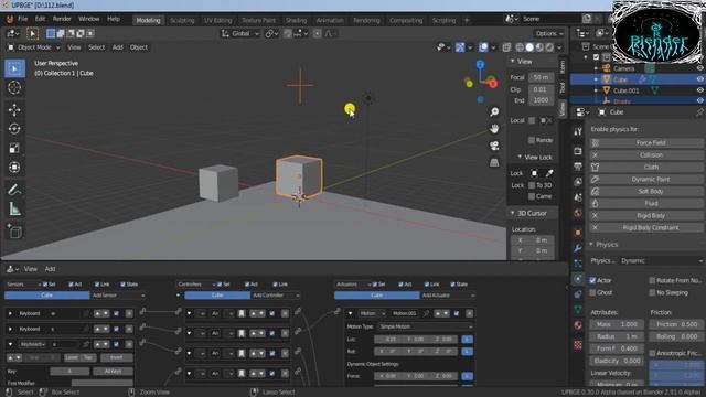 how to create Blender game| full tutorial for beginner level -1|UPBGE  | in Hindi