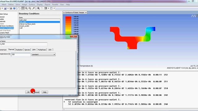 Hot and cold water mixing in ANSYS Fluent