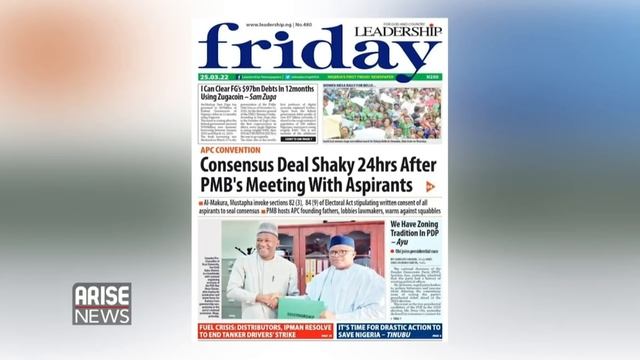 Newspaper Review: Buhari's men set to dominate incoming APC National Working Committee + More