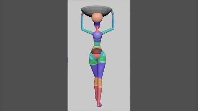 7 African Woman Gestures and Poses | ZBRUSH #zsphere 3D Animation Turntable