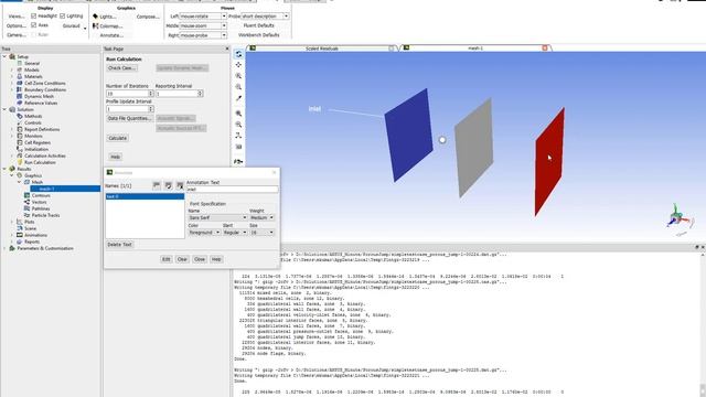 Add Annotation to Graphics Display within Fluent