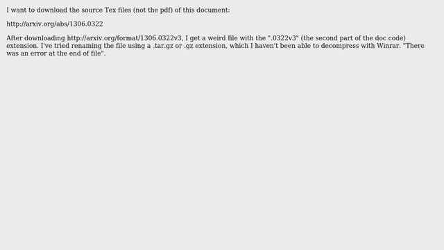 Unzipping files downloaded from the Arxiv server