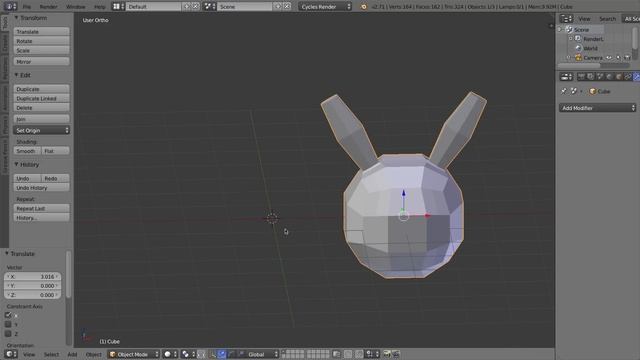 Blender 2.7 Tutorial #25 : Symmetrize #b3d