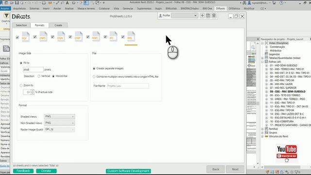 #05- Exportação de PDFs em lote no Revit com plugin ProSheets - DiRoots