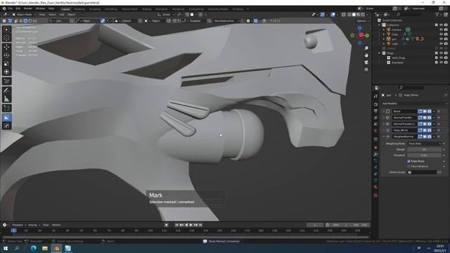 blender hardsurface sifigun tutorial