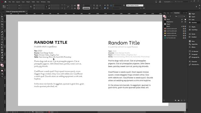 InDesign Basics - Font Pairing and Single Weight Families