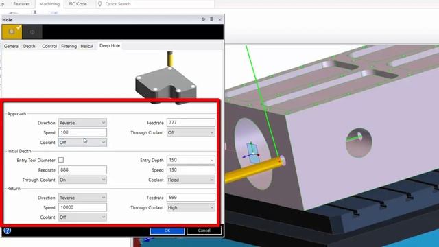 Deep Hole Drilling Cycle Edgecam 2018 R1