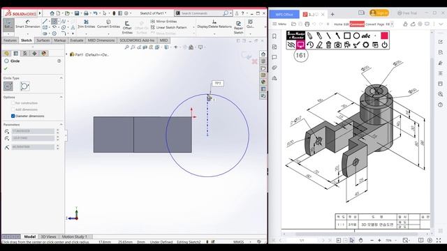 SolidWorks | 3D CAD EXERCISES 161 | StudyCadCam | Solution Tutorial |