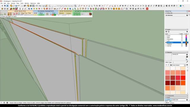 Enscape para Sketchup | 6 - Refinando os blocos (arestas)