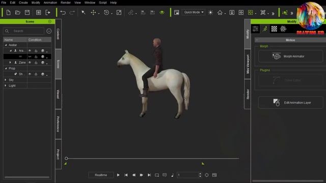 Avatar attach with a horse | in iclone