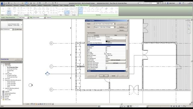 Revit 2015 Eğitimi - 37 Yeni Ölçü Tipi Tanımlamak