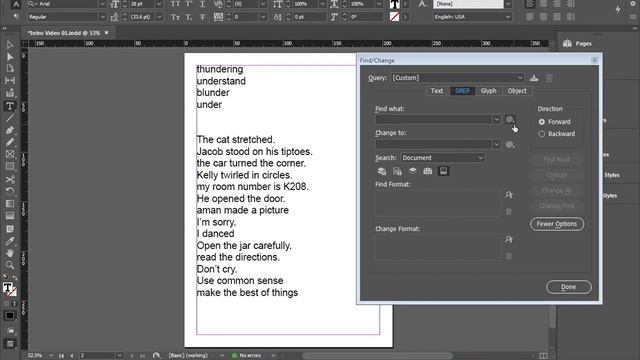 Locations - GREP in InDesign हिन्दी में सीखें। InDesign GREP Tutorial in Hindi