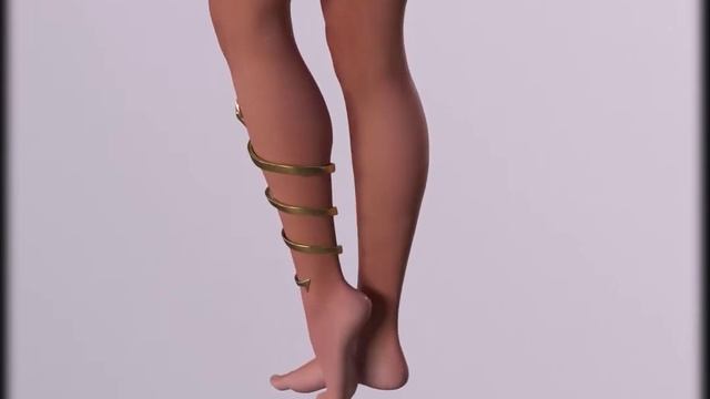 Egyptian jewelry On a female model "Made with Blender"