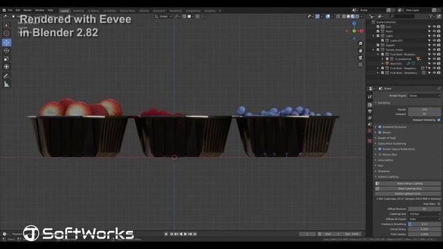 Berries bowls - Blender 2.82 Eevee