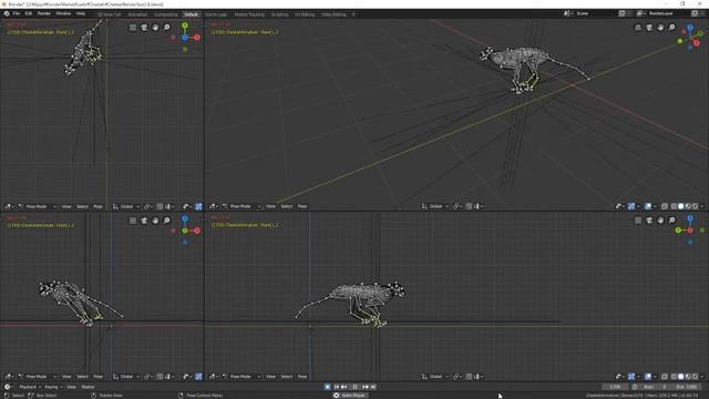 Blender cheetar armature