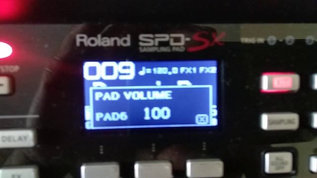 ROLAND SPD SX PAD वॉल्यूम सेटिंग