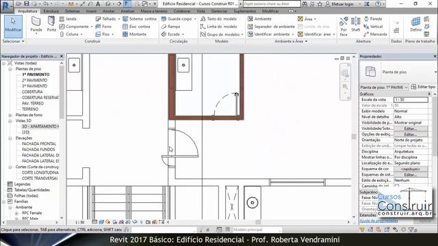 🔴 Revit 2017 Aula 27/177: Criando paredes com pintura (CURSO GRATUITO)