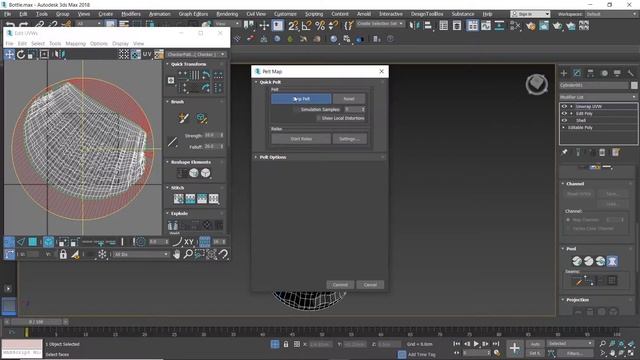 Uvw Unwrap 3ds Max | Bottle UV Mapping