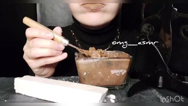 ASMR мелоглинянняе шарики и пиленый мел с пастой
