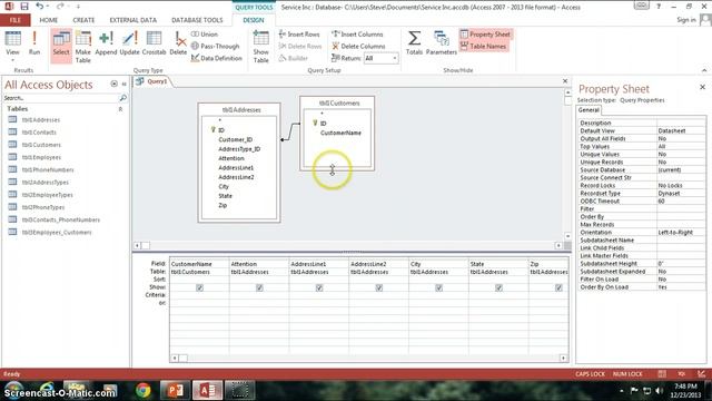 11. First SELECT Query (Programming in Microsoft Access 2013)