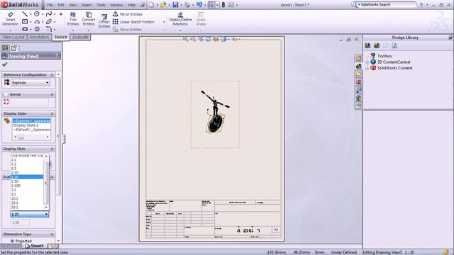 5310060032 SolidWorks 12  Drawing Explore View