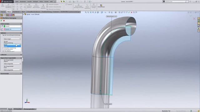 SOLIDWORKS Tutorial - Erstellung einer gebogenen Spiralfeder