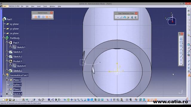 How to create a mechanical part using CATIA Part Design and Generative Shape Design 71