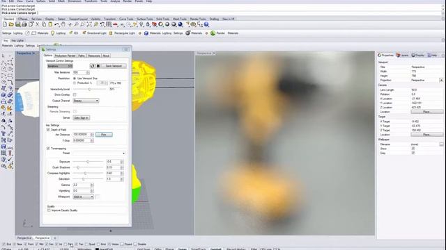 Iray for Rhino 1.0 - Rendering - Depth of field