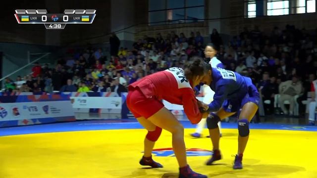 SHEVCHENKO Anastasiya (UKR) vs TULUNZHY Diana (UKR). World #SAMBO Cup 2024 in Yerevan, Armenia