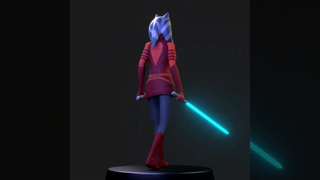 Ahsoka Tano 3D model made with Blender