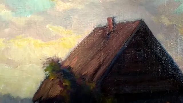 128 Утро в деревне Горшково 25х45, 2010, х ,м