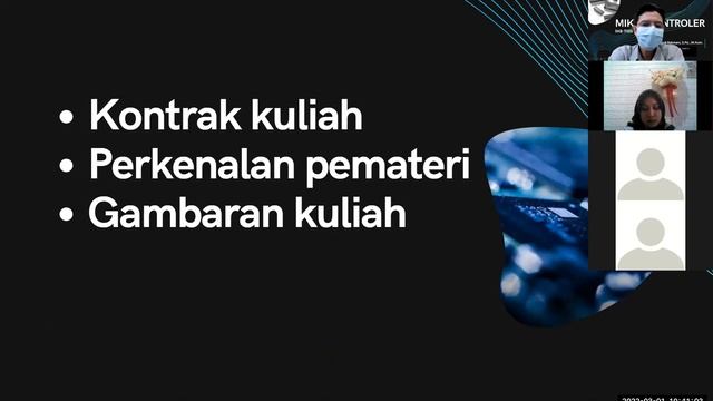 Kuliah Perdana MIKROKONTROLER (Pengantar) | Zoom meeting (kelas 47) | Informatika | 1 Maret 2022