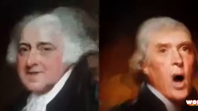 John Adams and Thomas Jefferson singing jalebi baby