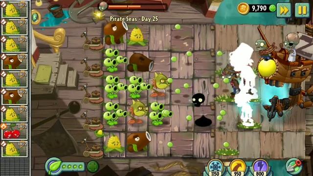 PvZ 2 Pirate Sean (Пиратские Моря) день 25  БОСС