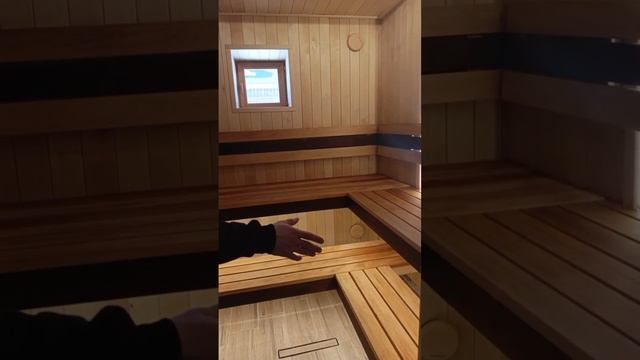 "Русская баня" отделанная ольхой с печью "Атмосфера-L"