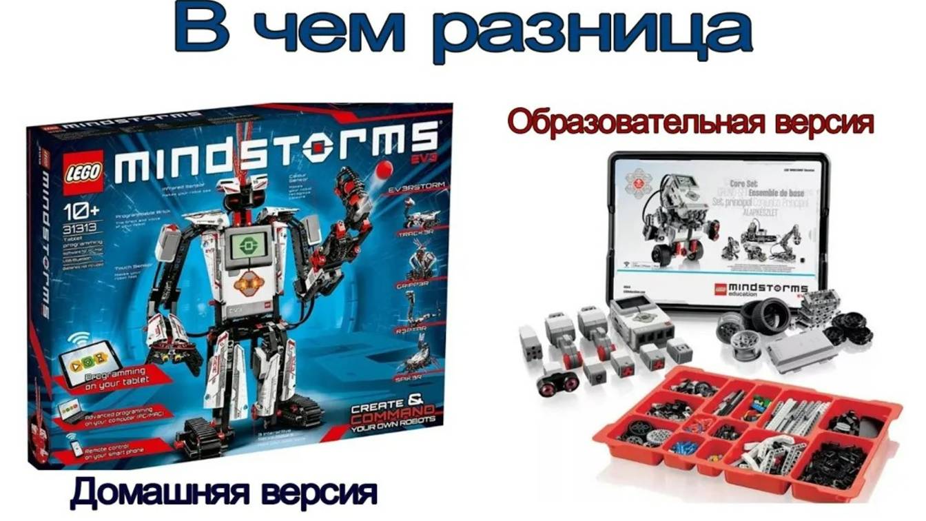 В чем разница? Lego Mindstorms EV3 домашняя и образовательная версии