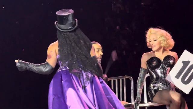 Madonna performs Vogue on The Celebration Tour in New York on 1/22/24.