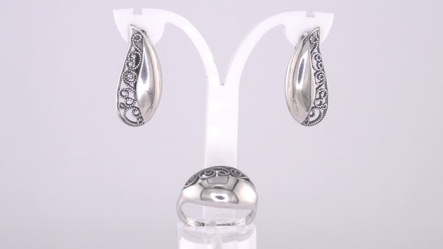 Комплект: Серьги арт.33015872 и Кольцо арт.23015872