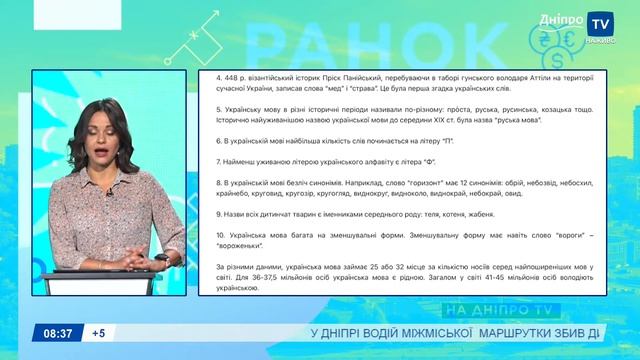 Твій ранок на ДніпроTV 09.11.2021